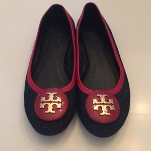 Tory Burch Denim Reva Flats